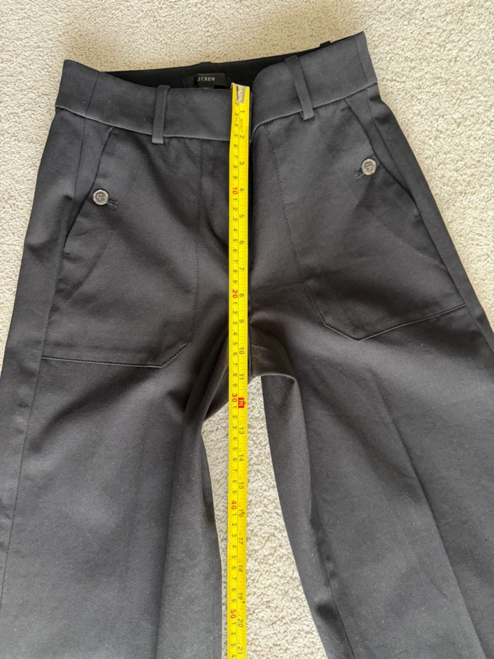 J.Crew Sydney Wide Leg Crop Pants Black 2P Petite High Rise Stretch NWT Womens - Picture 10 of 13